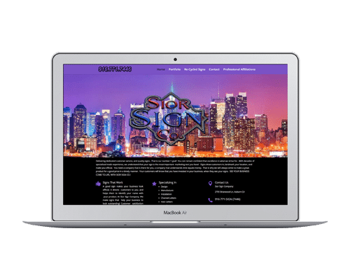 Sign Company Website Design