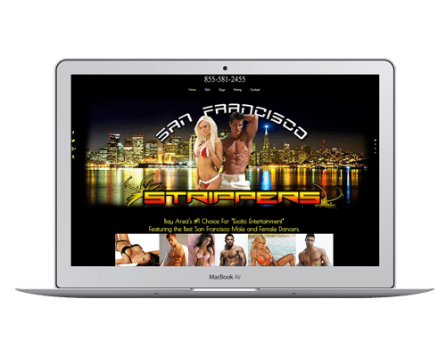 Bachelor & Bachelorette Party Entertainment Website Designs