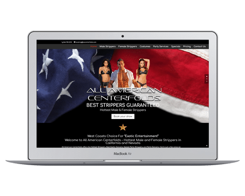 Bachelor & Bachelorette Party Entertainment Website Designs