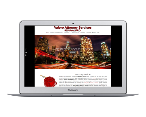 Attorney Services, Litigation Support Website Designs