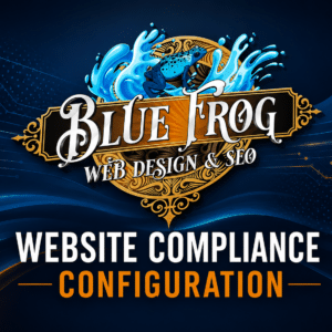 Website Compliance Configuration service by Blue Frog Web Design & SEO for WordPress privacy, cookie consent, and compliance platform setup.